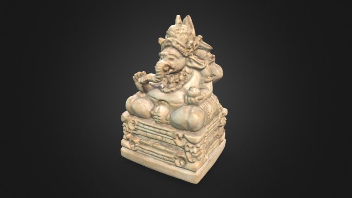 Wooden Ganesha 3D Model