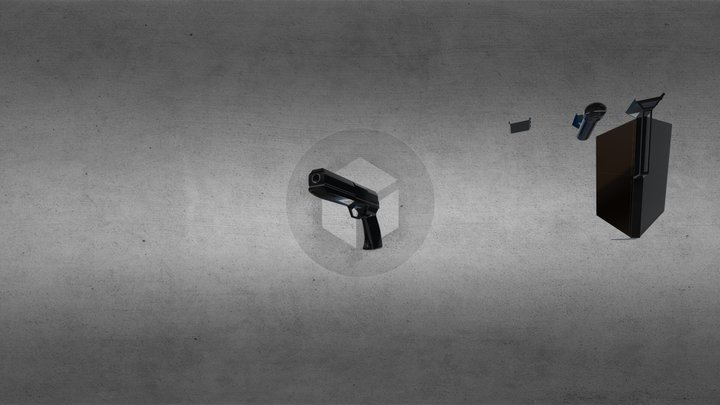 Simple Sci-fi Pistol 3D Model