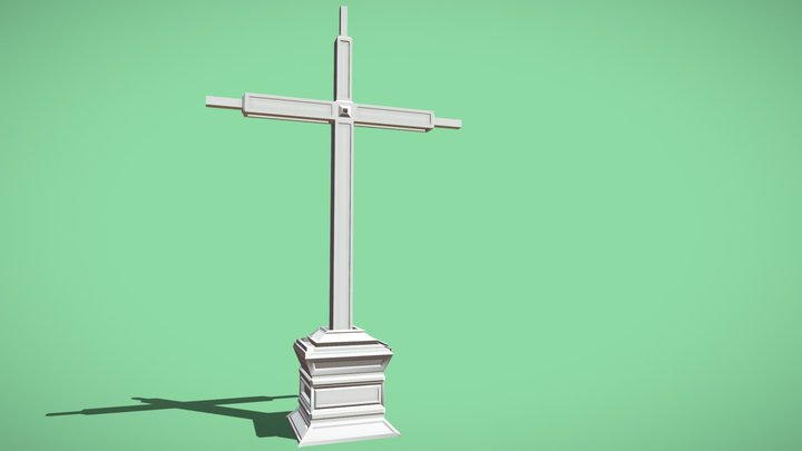 « Cross on Foundation-Block » 3D Model