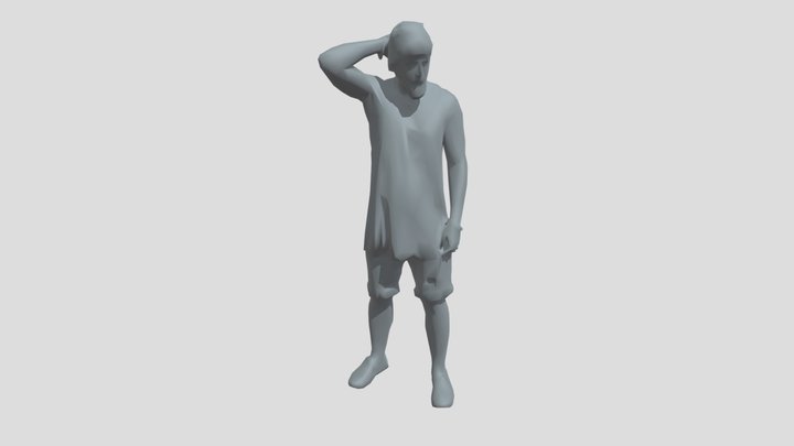 Lowpoly Male Standing – Kostenloses 3D-Modell STL