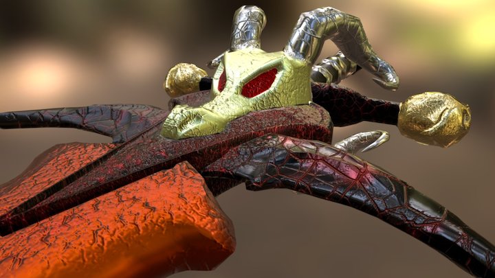 dragon skull sword 3D Model
