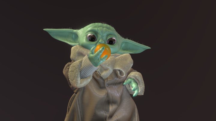 Mandalorian - Grogu ( Eating frog eggs )