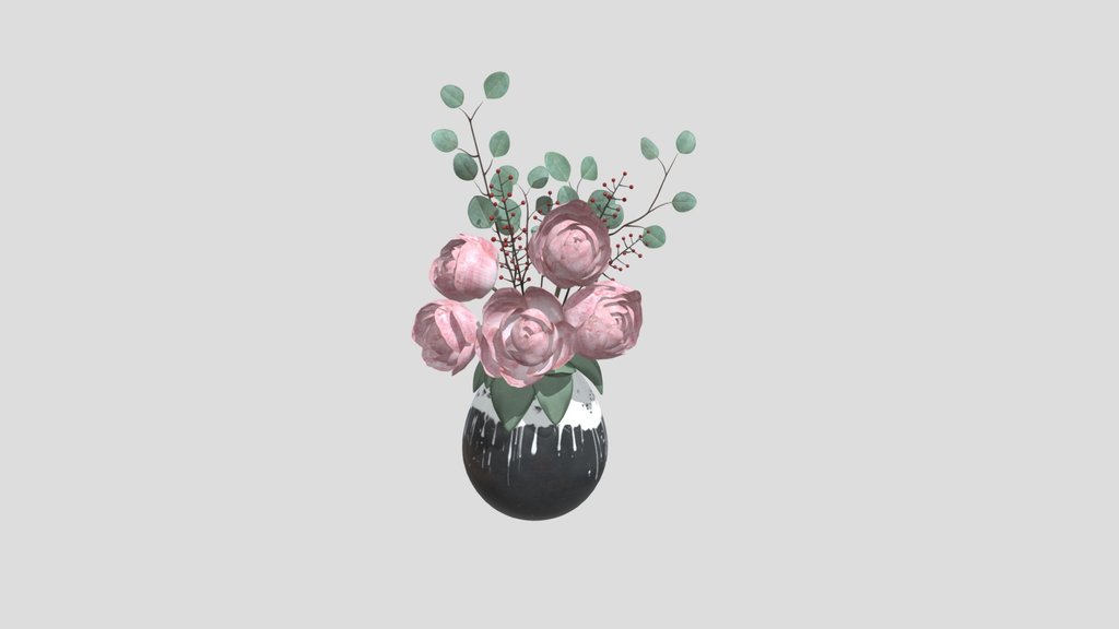 Blush Rose Ceramic Vase