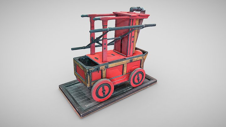 Fire Pump: Nantwich Museum 3D Model