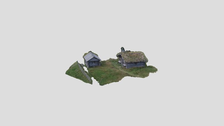 Östra Arådalens fäbodvall - tillfällig 3D Model