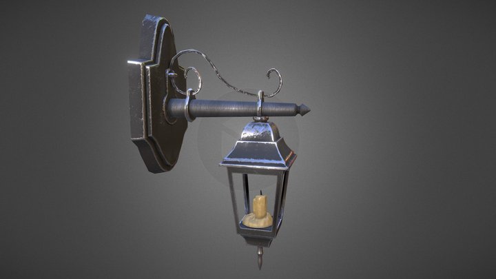 Medieval Wall Lantern 3D Model
