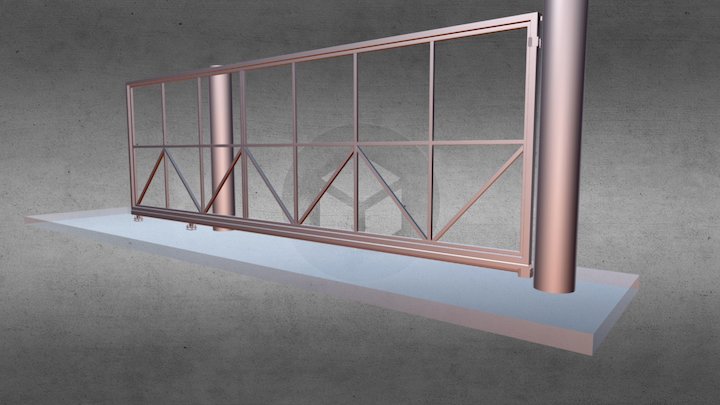 Откатные ворота для КОМПАНИИ ВЕГА 3D Model
