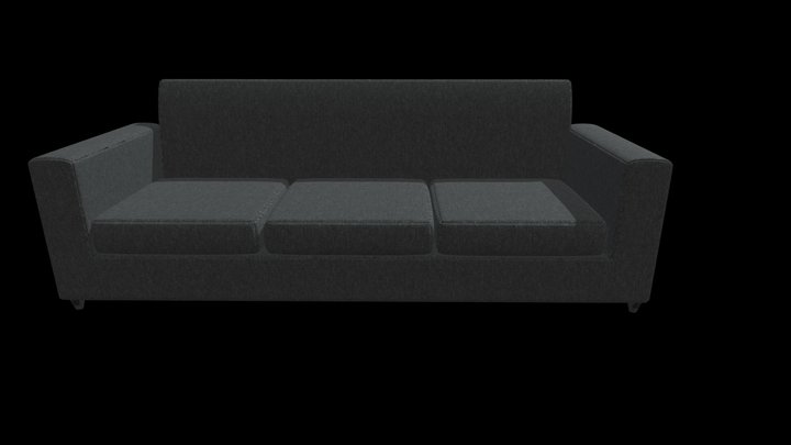 Grey Couch 3D Model