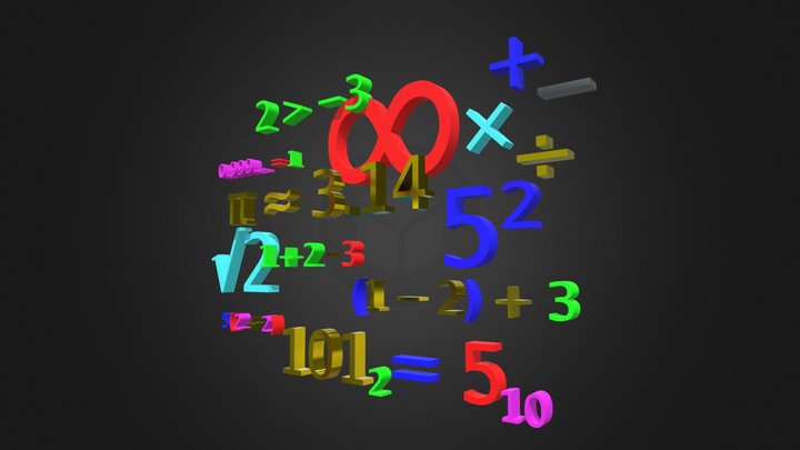 math symbols 3D Model