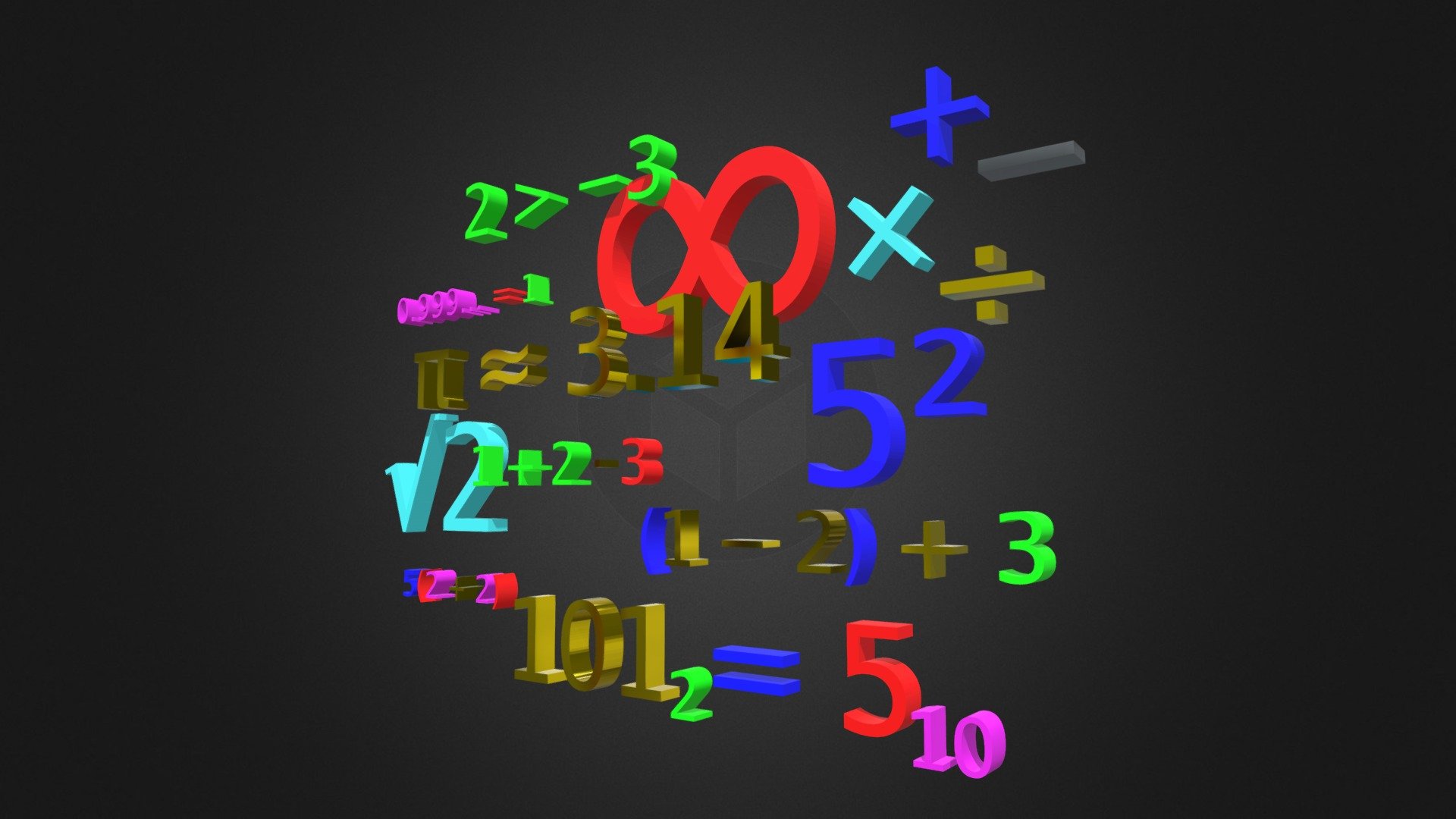 math symbols - 3D model by wpswps [c334384] - Sketchfab