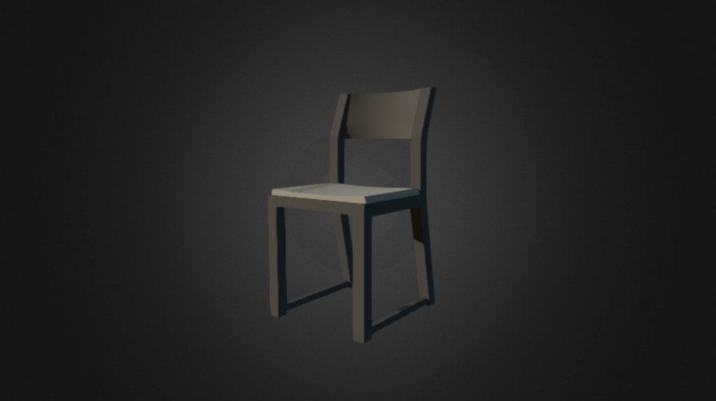 Black Wooden Chair - Download Free 3D model by asad9x [c3346b3] - Sketchfab