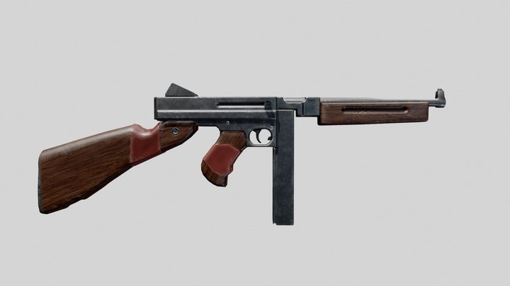 Thompson M1A1 3D Model
