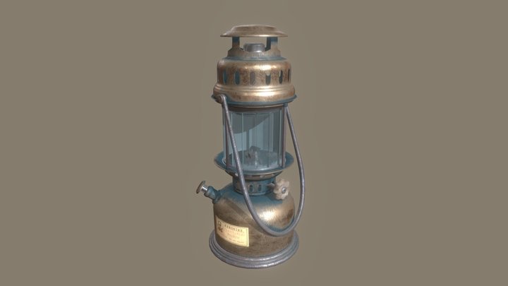 Old Oil Lantern 3D Model