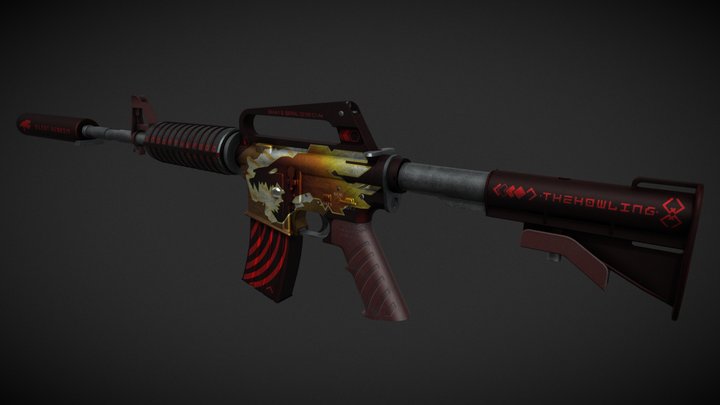 M4A1-S | THE HOWLING ALPHA 3D Model