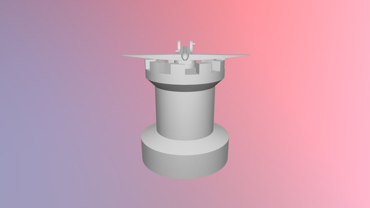 Ballista Tower Game Piece 3D Model