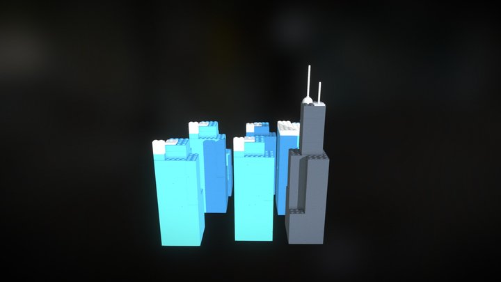 Lego City Scape 3D Model