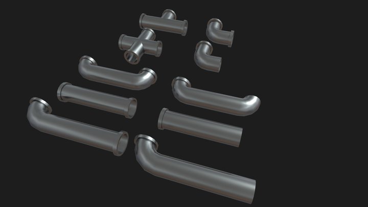 Modular Pipes 3D Model