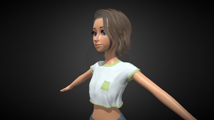 Toon Character 3D Model