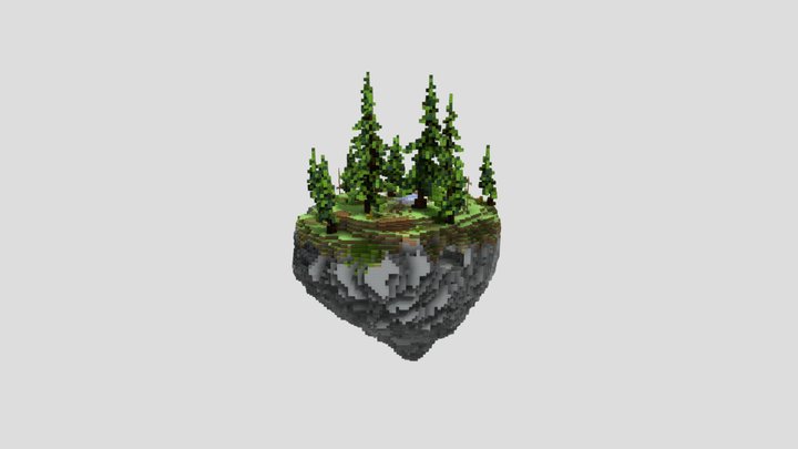 InsaneCraft - Forest Island 3D Model
