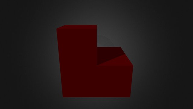 Dark Red Block 3D Model