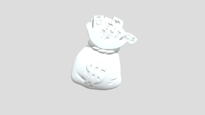 Money Bag Lowpoly 3D Model