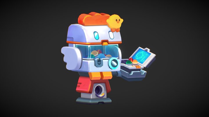 Gachapon Egg Capsule Machine 3D Model
