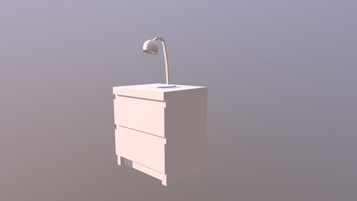 Low poly "Ikea" Nightstand 3D Model