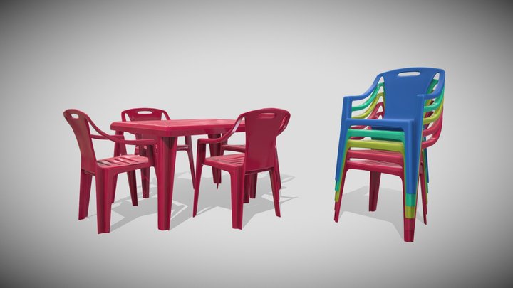 Plastic Set - Pluta_Table_Set – Kostenloses 3D-Modell STL