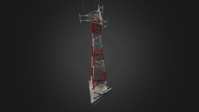 Detailed Radio Tower 3D Model