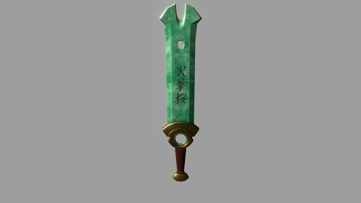 king's jade sword 3D Model