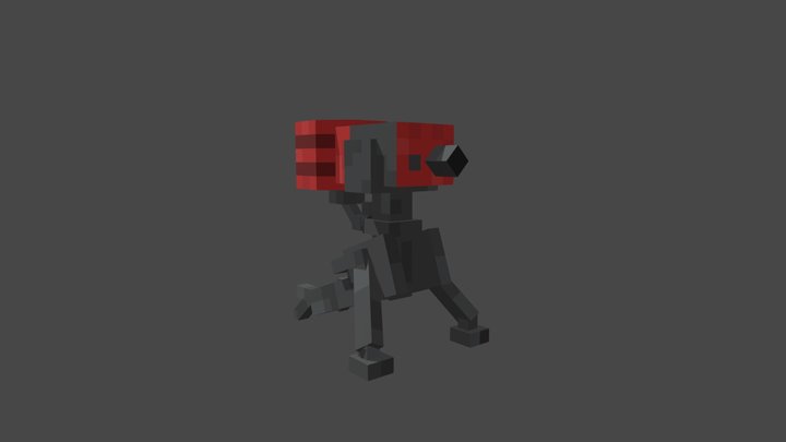 TF2 Engineer Level 1 Sentry Gun 3D Model