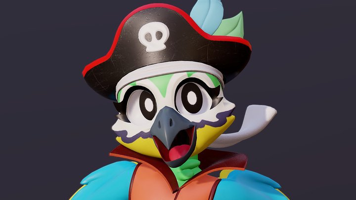 Pirate Mollie Macaw - Indigo park – Modello 3D gratuito STL