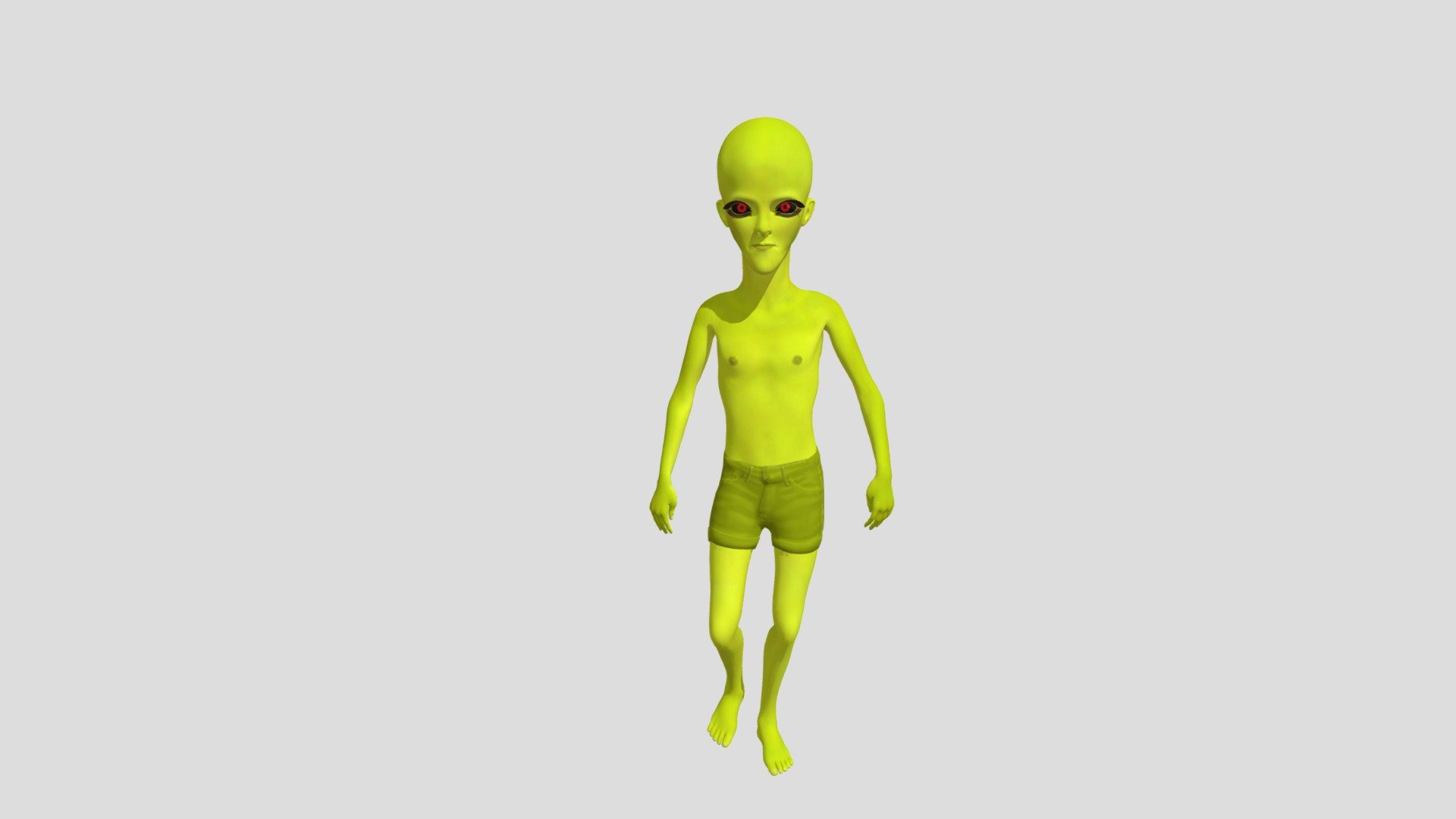 Green Alien (Strut Walking)