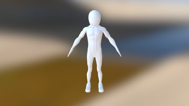 Human Male Model Not Rigged Smooth 3D Model