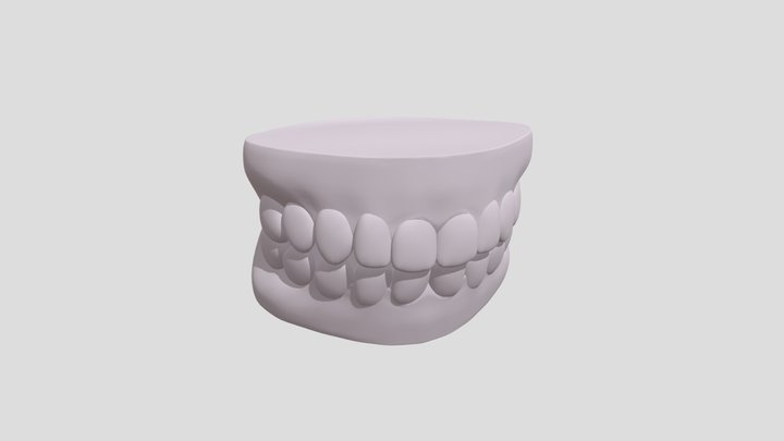 Teeth for 3d caricature character 3D Model