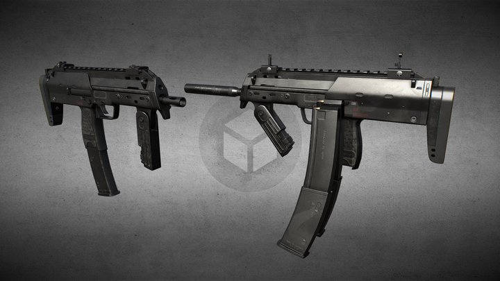 H&K MP7 Gun / Game ready 3D Model