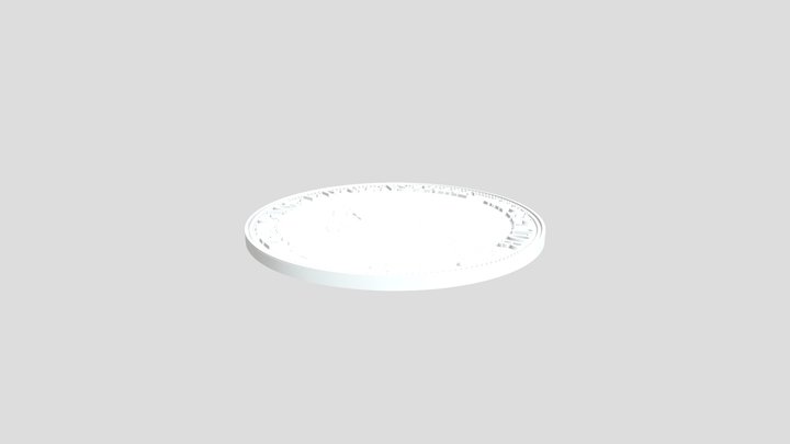 Austrian Imperia Coin 3D Model