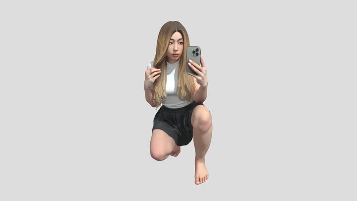 MUJER POSANDO-SELFI 3D Model