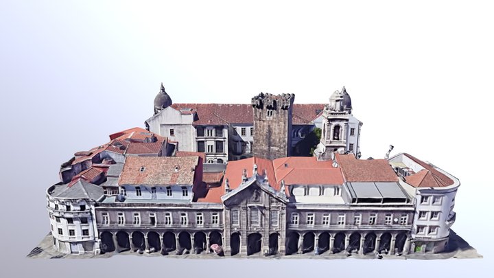 Antigo Castelo de Braga e Torre de Menagem 3D Model