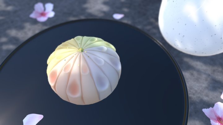 Wagashi Hanabi 3D Model