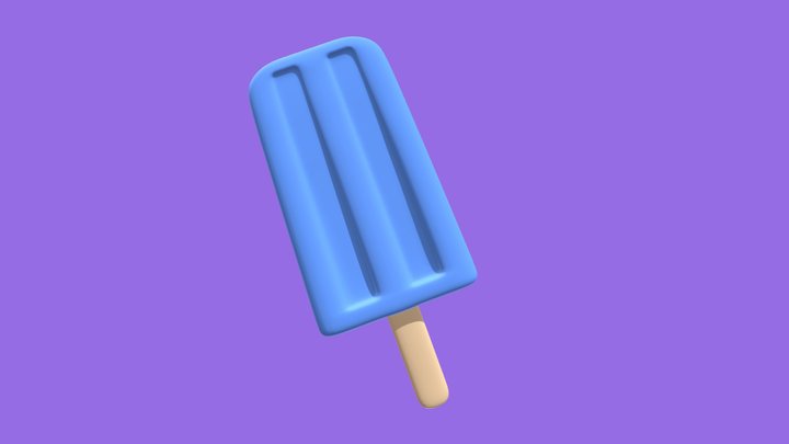 Popsicle Ice Cream Isometric 3D Model