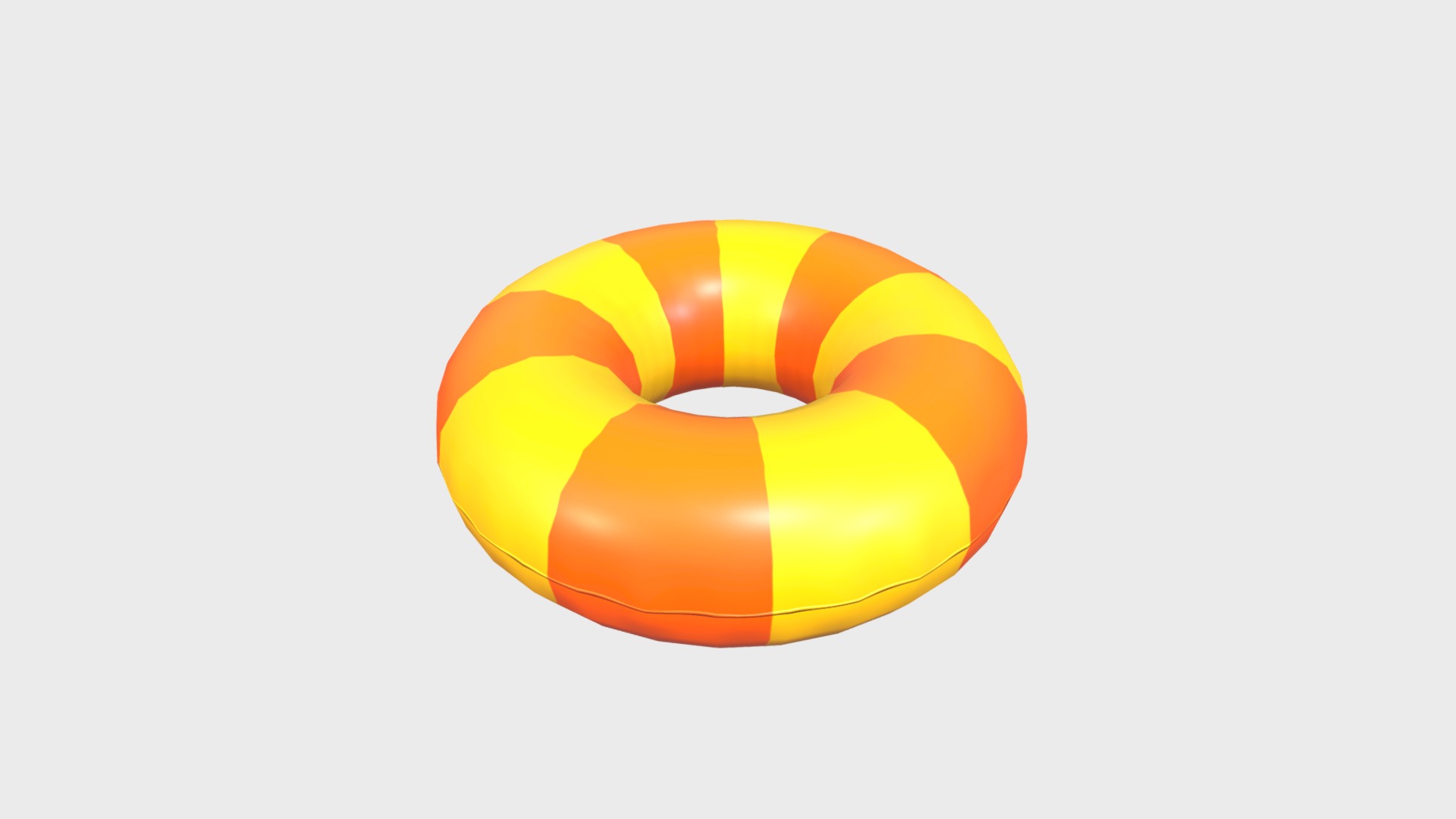 3D model Inflatable Pool Float Ring - This is a 3D model of the Inflatable Pool Float Ring. The 3D model is about a yellow and orange ball.