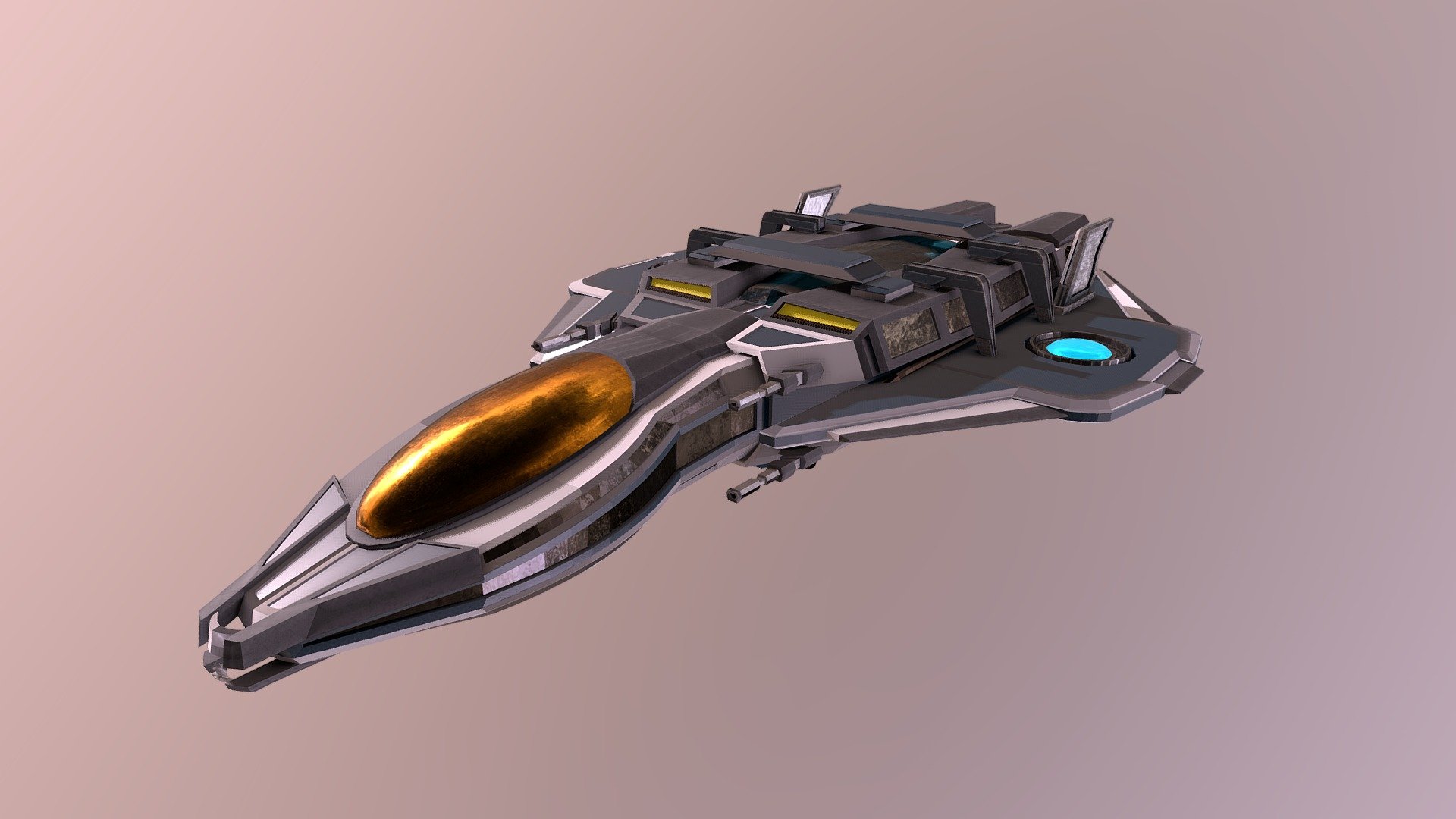 Spaceship 3D model by Simon Racine (drawf) [c34c4bd] Sketchfab