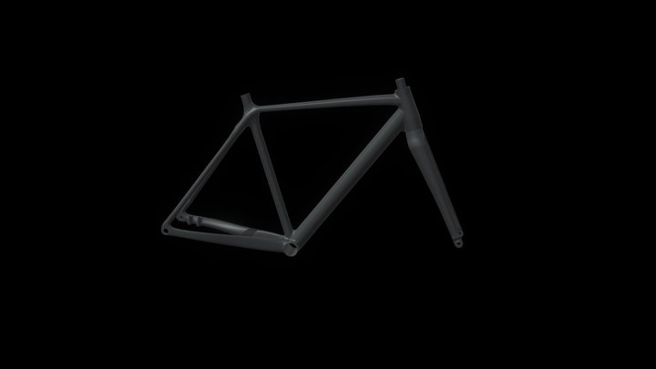 Handmade carbon fiber cyclocross frame 3D Model