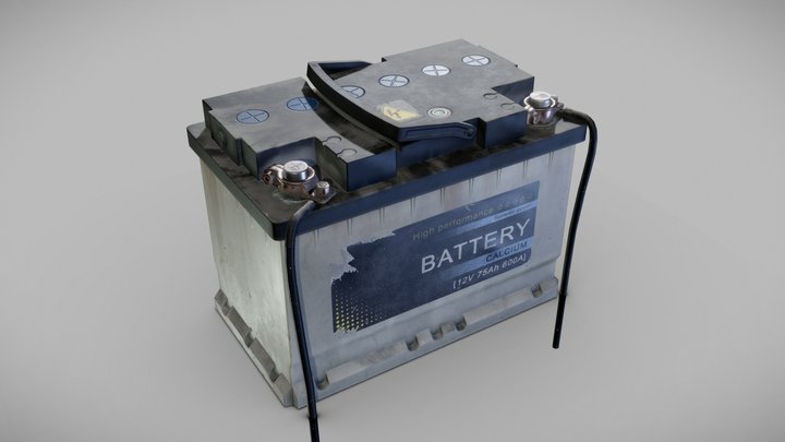 Car battery 3D Model