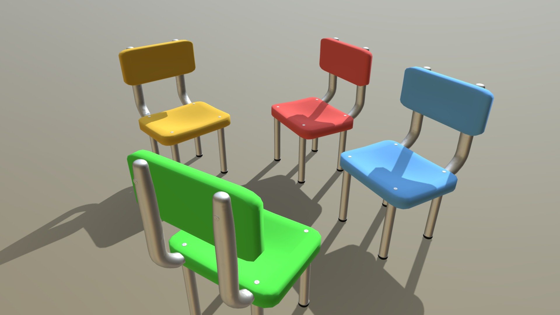 Low poly kids chair Download Free 3D model by Aya Dja (ayadja1977