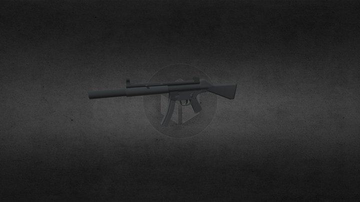 Low Poly MP5SD 3D Model