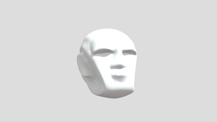 Bald Featureless Head 3D Model