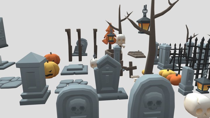 Halloween Model Set 3D Model