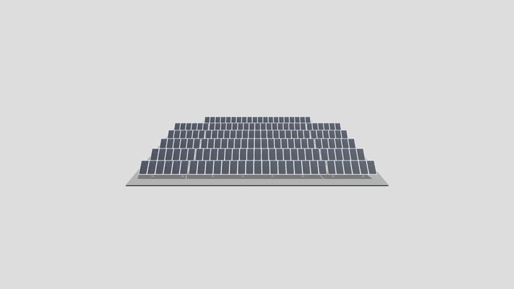Usina Modelo Mono-Fileira 75kWp IST 3D Model